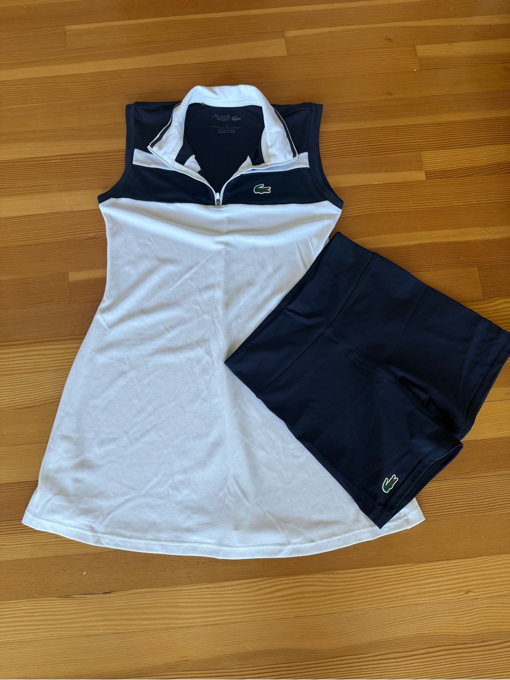 Lacoste Color Block Tennis Dress with Shorts